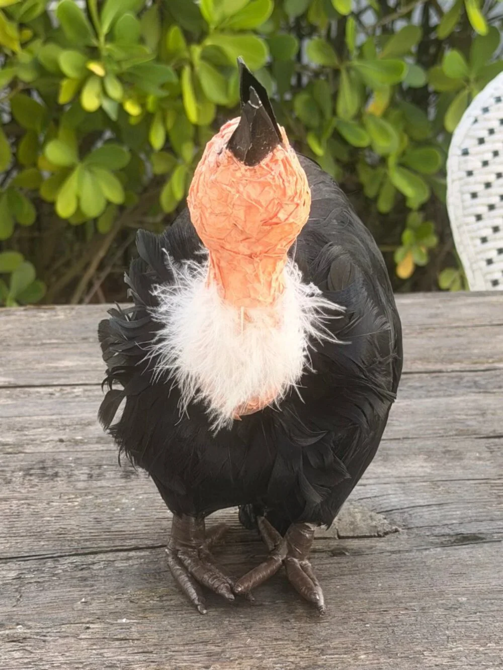 Vintage Paper Mache Primitive Halloween Vulture Sitter Fall Bird Buzzard Spooky